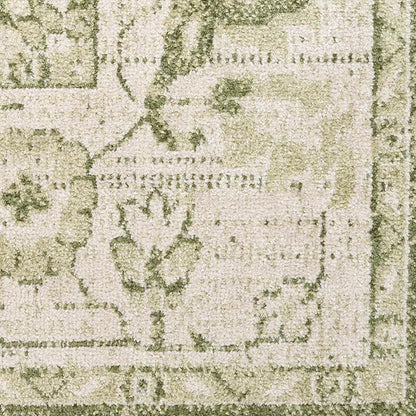 Nourison Home Astra Machine Washable Ivory Green 6'7" x 9' Area Rug - Easy Clean, Non Shedding, Bed Room, Living Room, Dining Room, Kitchen (7' x 9')