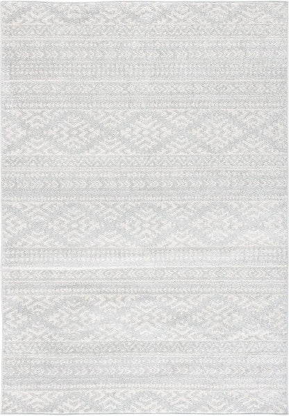 SAFAVIEH Area Rug 3x5 - Tulum Collection - Light Grey & Ivory, Moroccan Boho Tribal Design, Non-Shedding & Easy to Clean, Ideal for Entryway, Foyer, Accent Space, Bedroom (TUL272F)