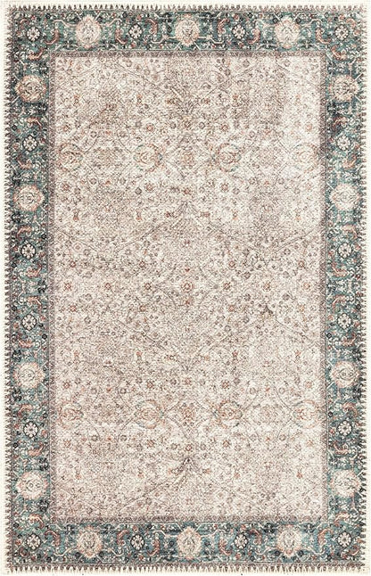 Keen Home Design 2x3 Rug - Machine Washable Entry Rug with Non-Slip Backing, Ideal for Enteryway, Kitchen, Bathroom, Laundry Room - Vintage, Easy Clean, Durable, Low Pile - (2' x 3')