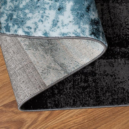 Rugshop Contemporary Circle Design Area Rug, Durable Fade-Resistant Carpet Alfombras for Bedroom, Living Room and Dining Room, Gray, 5'3" x 7'3"