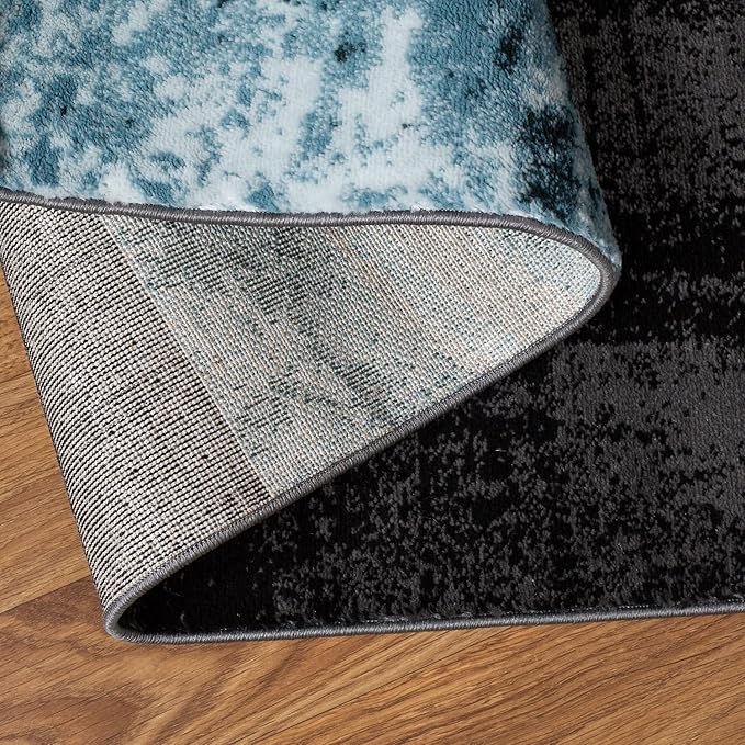 Rugshop Contemporary Circle Design Runner Rug, Carpet with Jute Backing for Hallway, Kitchen, or Entryway, Gray, 2'7" x 6'