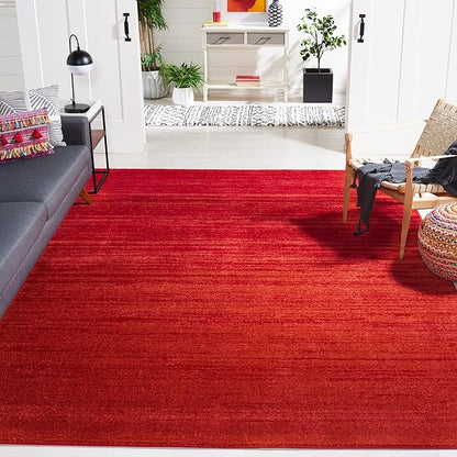 SAFAVIEH Area Rug 8x10 - Adirondack Collection - Large - Red & Grey, Modern Ombre Design, Non Shedding & Easy to Clean, Ideal for Living Room, Bedroom, Office, Dining Space (ADR113Q)