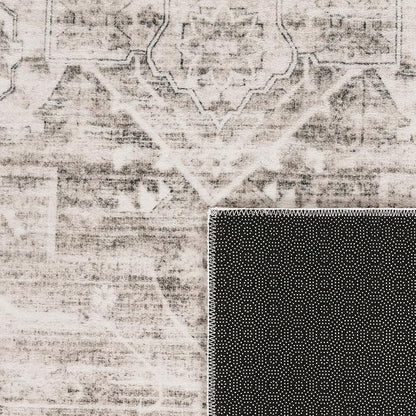 Paco Home Area Rug Modern Oriental Design in Vintage Look in Beige, Size: 2'8" x 4'11"