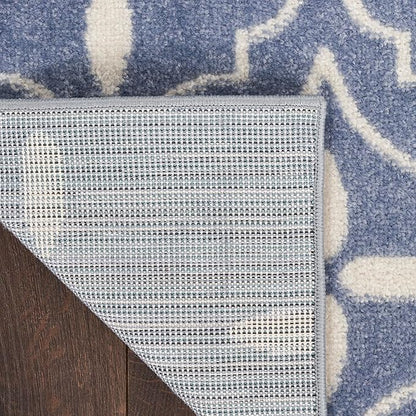 Nourison Home Nourison Essentials Blue Ivory 8' x 10' Area Rug - Easy Clean, Non Shedding, Bed Room, Living Room, Dining Room, Kitchen (8' x 10')