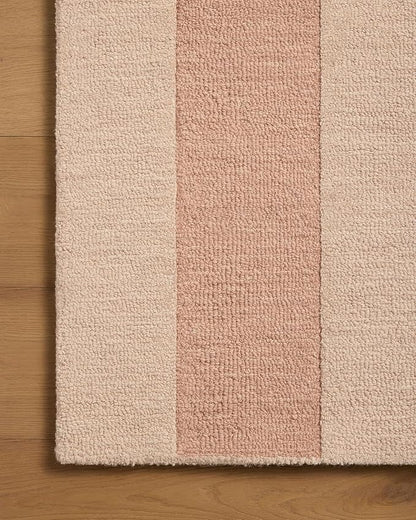 Loloi Leanne Ford Craven Collection CVN-01 Blush/Rose 3'-6" x 5'-6" Accent Rug Geometrical, Patterned, Neutral, Entryway, Mudroom, Bathroom, and Kitchen