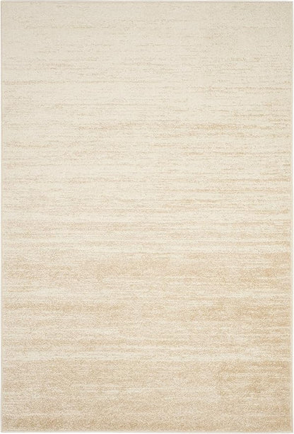 SAFAVIEH Area Rug 6x8 - Adirondack Collection - Champagne & Cream, Modern Ombre Design, Non Shedding & Easy to Clean, Ideal for Living Room, Bedroom, Office, Dining Space (ADR113W)