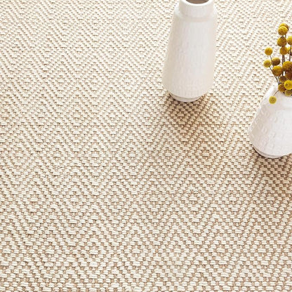 Dash and Albert Cocchi Handwoven Wool Rug, 7.5 X 9.5 Feet, Neutral Geometric Pattern - Premium Luxury Hotel Quality Soft Breathable Hypoallergenic Machine Washable Easy Care All Season Comfortable