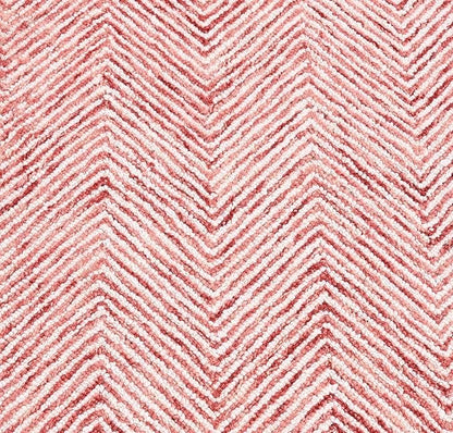 Modern Herringbone Chevron Collection Handcrafted Wool Area Rug - Durable, Zigzag Pattern, for High Traffic, Contemporary Design for Living Room, Bedroom, Dining Room Decor (Blush Pink, 8' round)
