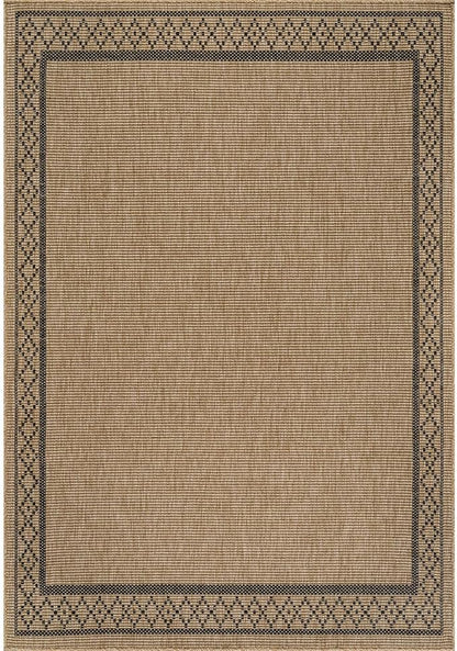 Easy Jute Rugs 5x7 Frame Natural Color Living Room Indoor Outdoor Area Rug for Patio and Kitchen Rug High Traffic Washable Easy to Clean Solid Boho Woven Design Carpet (5 x 7)