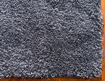 Unique Loom Davos Shag Collection Area Rug - Solid (2' 7" x 16' 5" Runner, Peppercorn)