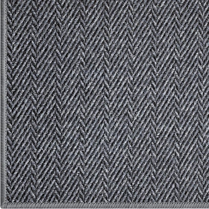 LUMI Ultra Thin Indoor Door Mat for Entrance 36"x56", Non Slip Entryway Mat, Low Profile Doormat, Unique Herringbone Design Carpet for Inside, Patio, Porch, Medium Gray