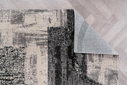 Rugshop Contemporary Abstract Circle Design Soft Area Rug 2' x 3' Cream