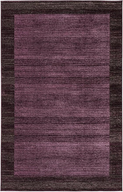 Rugs.com Angelica Collection Rug – 6' x 9' Violet Medium Rug Perfect for Bedrooms, Dining Rooms, Living Rooms