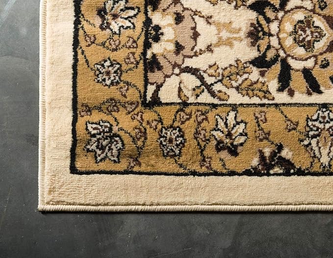 Unique Loom Espahan Collection Area Rug - Cape Cod (7' 1" x 10' Rectangle, Ivory/ Beige)