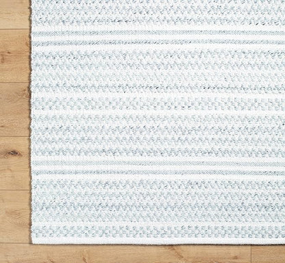 Mark&Day Wool Rugs, 5x8 Precious Solid and Border Cream/Black Area Rug, Cream Black Carpet for Living Room, Bedroom or Kitchen (5' x 7'6")