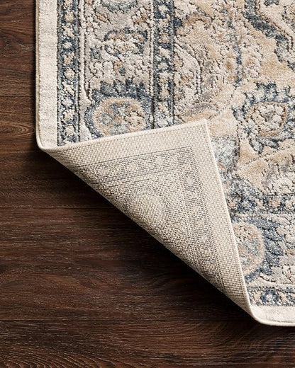 Loloi Teagan Collection TEA-01 Natural/Lt. Grey 9'-9" x 13'-6" Area Rug, Large, Soft Neutral Rug, High-Traffic for Living Room, Bedroom, Home Office, Dining Area