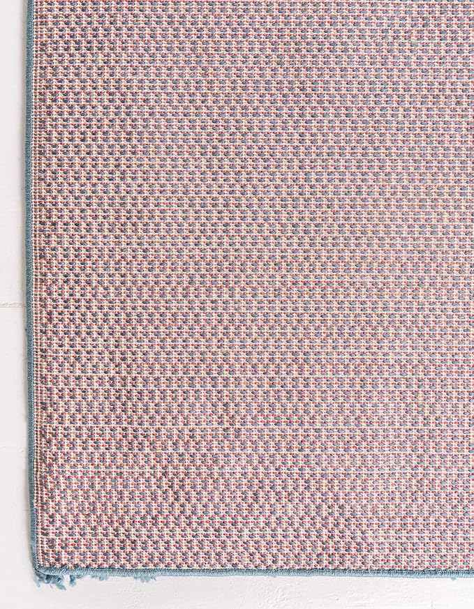 Unique Loom Davos Shag Collection Area Rug - Solid (2' x 8' Runner, Marine Blue)