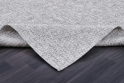 Easy Jute Rugs 2x3 Gray Color Living Room Indoor Outdoor Door Mat for Farmhouse Patio and Kitchen Rug High Traffic Washable Easy to Clean Solid Boho Woven Design Outside Carpet (2 x 3)