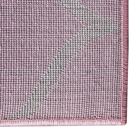 Rugs.com Lattice Frieze Collection Rug – 2' x 3' Light Pink Medium Rug Perfect for Living Rooms, Large Dining Rooms, Open Floorplans