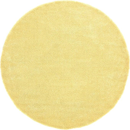Unique Loom Solo Collection Area Rug - Calabasas (7' 10" Round, Yellow)
