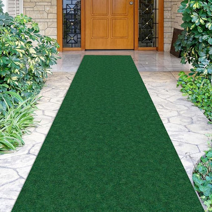 Ottomanson 2'7" x 40' Hallway Runner with Scraper Pile - Extra Durable Non-Slip Rug Mat for Indoor & Outdoor Use - Ideal for Kitchen, Entryway & Garage - High-Traffic Carpet, Green