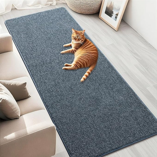 HQAYW 2x6 Soft Runner Rug for Hallways, Thickened Memory Foam Small Throw Bedside Rugs for Bedroom Living Room, Low Pile Washable Non Slip Carpet for Teens Kids Nursery Dorm Decor, Navy Blue