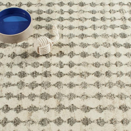 Dash & Albert Izzy Grey Machine Washable Rug, 2 X 3 Feet, Grey Graphic Pattern