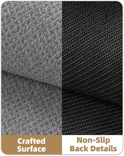 Color&Geometry Small Ultra Thin Indoor Door Mat Non Slip Rubber Backed Dirt Trapper 17"x30"(Rolled-up NO Creases), Rugs for Entryway, Front Door Mat Indoor Washable Low-Profile Entry Mat, Light Grey