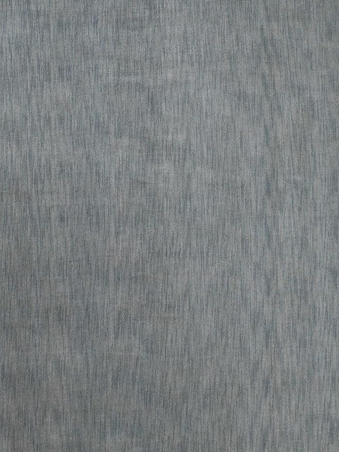 Hand Knotted Loom Wool ECO-Friendly Area Rugs - 8'x8', Square, Light Blue Color, Solid Plain Design, High Pile Handmade Anti Skid Area Rugs for Living Room, Bed Room (L00111)