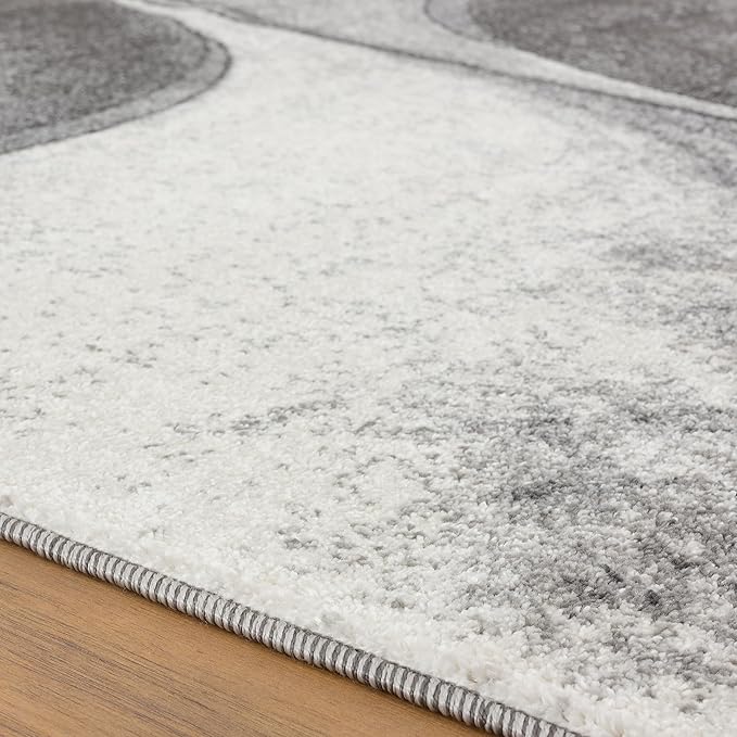 LUXE WEAVERS Spiral Abstract Gray 5x7 Area Rug