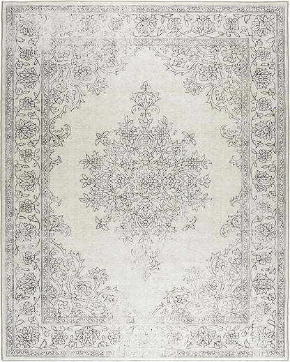 ReaLife Rugs Machine Washable Area Rug Runner - Living Room Bedroom Bathroom Kitchen Entryway Office - Padded Low Pile Stain Resistant Premium - Boho Farmhouse Vintage - Paige - Ivory 3' x 5'