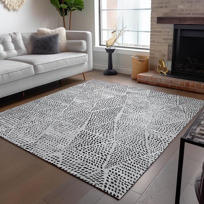 Addison Rugs Chantille ACN591 Pewter 3' x 5' Indoor Outdoor Area Rug, Easy Clean, Machine Washable, Non Shedding, Bedroom, Living Room, Dining Room, Kitchen, Patio Rug
