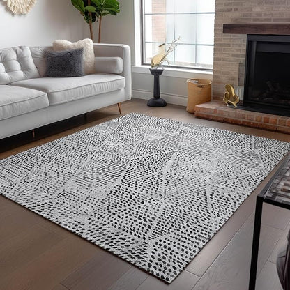 Addison Rugs Chantille ACN591 Pewter 10' x 14' Indoor Outdoor Area Rug, Easy Clean, Machine Washable, Non Shedding, Bedroom, Living Room, Dining Room, Kitchen, Patio Rug