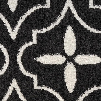 Nourison Home Nourison Essentials Black Ivory 8' x 10' Area Rug - Easy Clean, Non Shedding, Bed Room, Living Room, Dining Room, Kitchen (8' x 10')