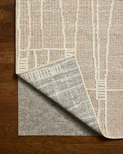 Loloi Amber Lewis Bexley Collection BEX-05 Mushroom/Natural 2'-7" x 10'-0" Runner Rug Neutral, Textured, Living, Bedroom, Dining, Carpet