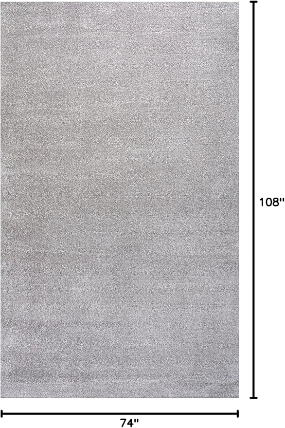 JONATHAN Y Haze Solid Low-Pile Light Gray Indoor Area Rug 6x9, Coastal,Bohemian,Minimalist,Classic, Easy-Cleaning for Living Room,Bedroom,Kitchen,Pet Friendly,Non-Shedding (SEU100K-6)