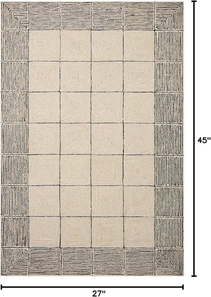 Loloi Chris Loves Julia Francis Collection FRA-02 Cream/Black 2'-3" x 3'-9" Accent Rug