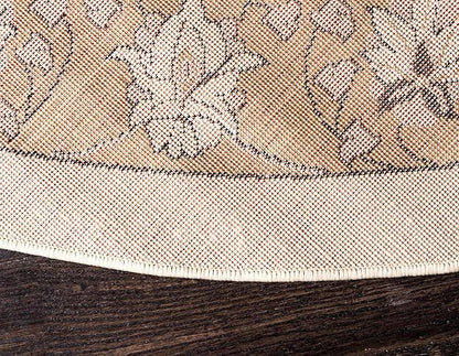 Unique Loom Espahan Collection Area Rug - Cape Cod (8'Round, Ivory/ Beige)