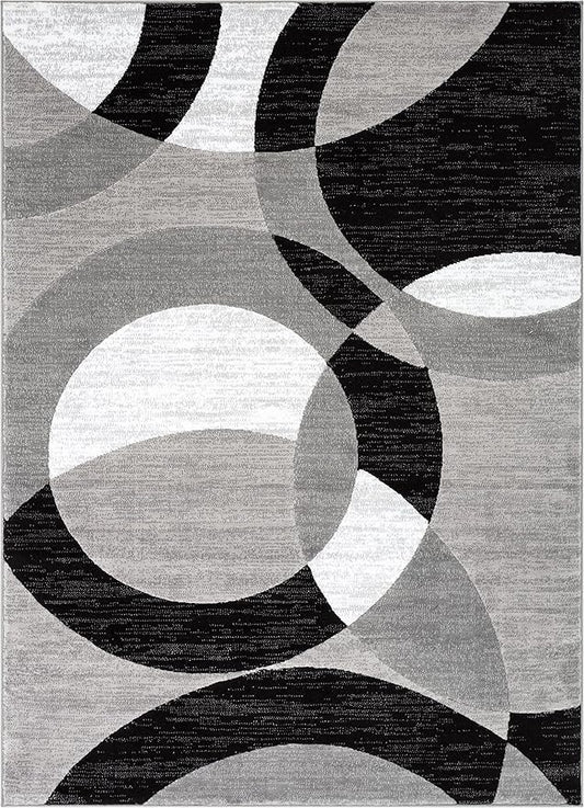 Well Woven Dulcet Bingo Grey Modern Geometric 2'7" x 3'11" Area Rug