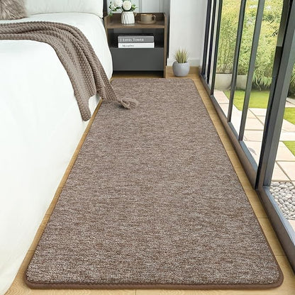 AROGAN Washable 2x6 Runner Rug for Hallway, Long Runner Rugs wtih Soft Memory Foam for Bedroom, Non Slip Backing Carpet Runners for Hallways, Kitchen, Bathroom, Entryway Home Decor, Matte Brown