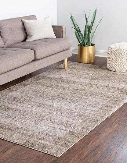 Rugs.com Angelica Collection Rug – 9' x 12' Beige Medium Rug Perfect for Living Rooms, Large Dining Rooms, Open Floorplans