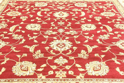 Unique Loom Voyage Collection Traditional Oriental Classic Intricate Design Area Rug (10' 0 x 10' 0 Square, Red/Gold)