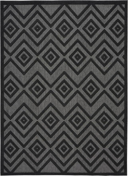 Nourison Home Versatile Charcoal Black 6' x 9' Area Rug - Easy Clean, Non Shedding, Bed Room, Living Room, Dining Room, Kitchen (6' x 9')