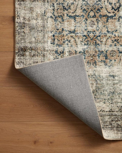 Loloi Amber Lewis Morgan Collection MOG-02 Navy/Sand 9'-6" x 13'-6" 38" Thick Area Rug feat. CloudPile, Neutral, Room Décor, Vintage Inspired, Livingroom, Bedroom, Dining Area