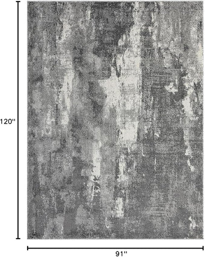 LUXE WEAVERS Euston Collection 7681 Dark Grey 8x10 Modern Abstract Area Rug