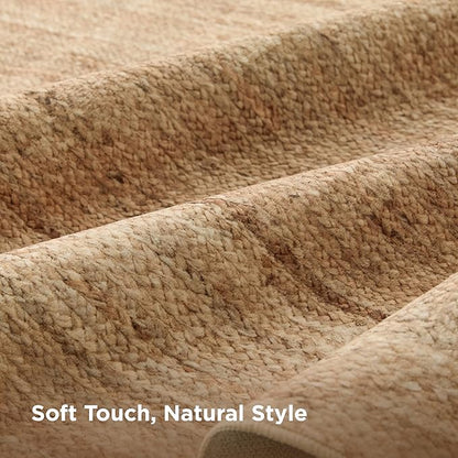 Bedsure 5x7 Printed Jute Rug for Living Room, Machine Washable Rugs, Jute-Look Rug, Non-Slip Backing, Non-Shedding