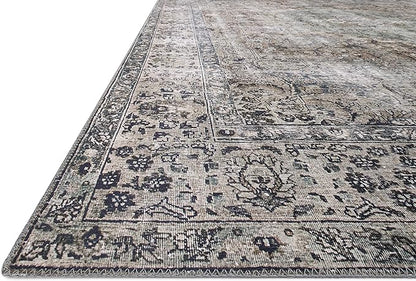 Loloi Layla Collection LAY-06 Taupe/Stone 2'-6" x 7'-6" .13" Thick Runner Rug, Soft, Durable, Vintage Inspired, Distressed, Low Pile, Non-Shedding, Easy Clean, Printed, Living Room Rug