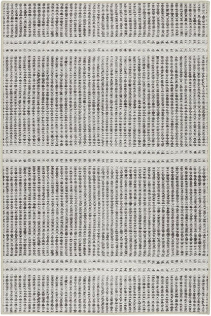 Dash and Albert Malta Grey Machine Washable Area Rug - 2' x 3' Grey Stripe Washable Accent Rug - Durable, High Traffic Areas Kitchen, Mudroom, Hallways