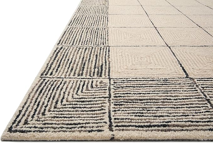 Loloi Chris Loves Julia Francis Collection FRA-02 Cream/Black 8'-6" x 12' Area Rug