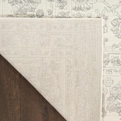 Nourison Home Grace Grey 7'10" x 9'10" Area Rug - Easy Clean, Non Shedding, Bed Room, Living Room, Dining Room, Kitchen (8' x 10')